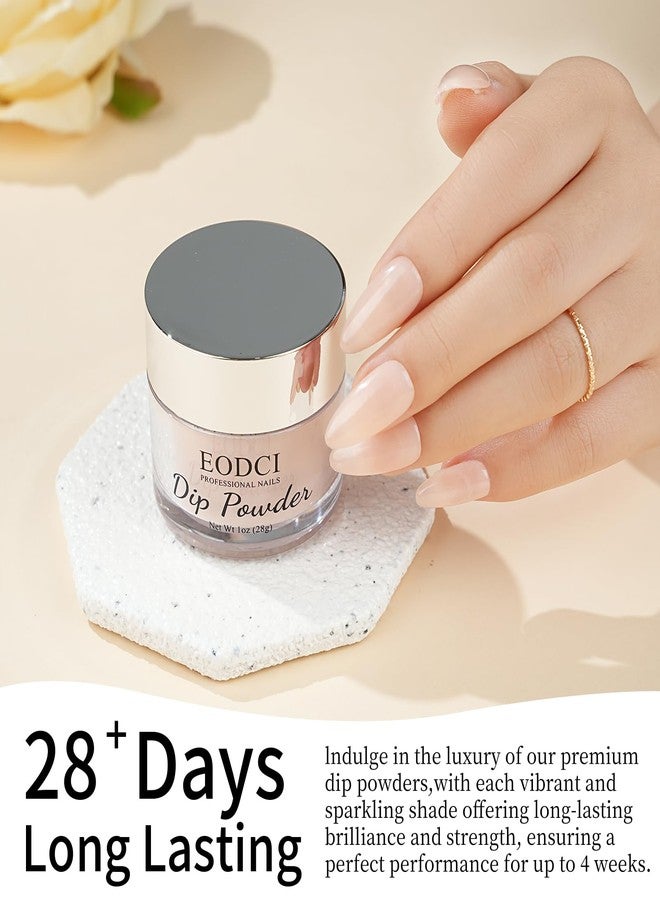 EODCI Nude Color Translucent Dip Powder, Nature Jelly Dipping Powder French Pro Collection System Nail Art Starter Manicure Salon DIY at Home, Odor-Free&Long-Lasting, No Needed Nail Lamp Curing, 1 Oz - Image 3